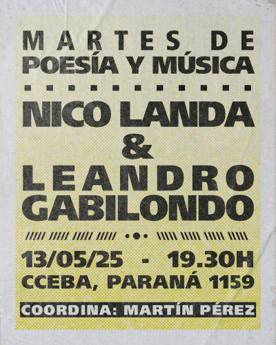 cartel martes de poesía y música